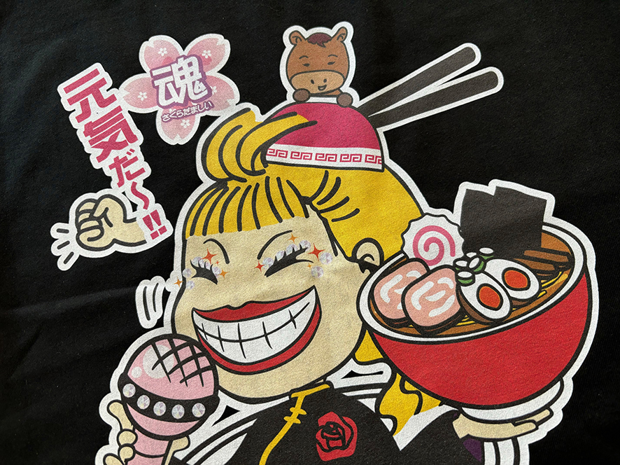 ホワイトインクジェットプリント　Tシャツ